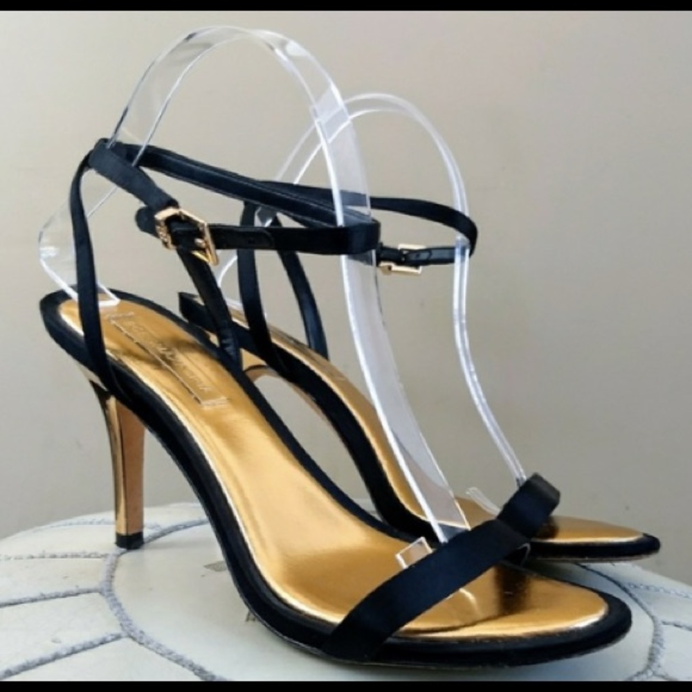 Black heeled sandals